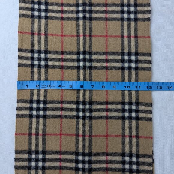 BURBERRY Lambswool Nova Check Scarf – Iconic Beige Plaid – VALUE – FAST Delivery - Picture 8 of 8